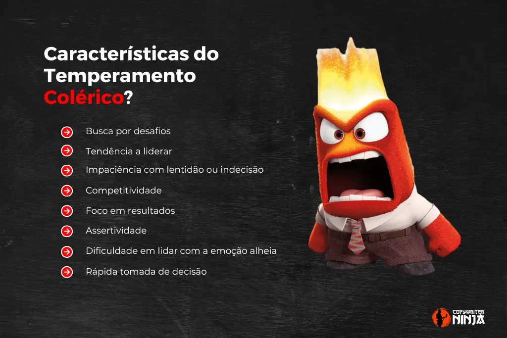 Características do Temperamento Colérico.